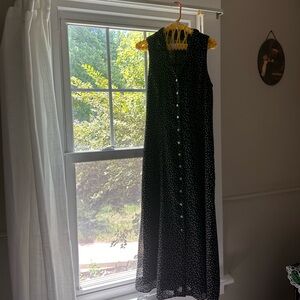 90s Button down Maxi Dress